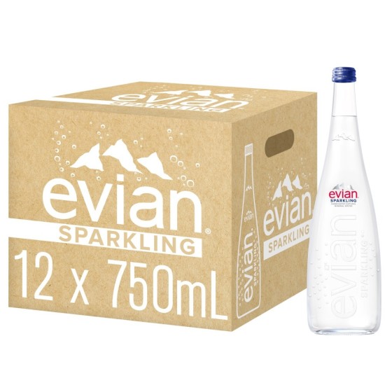 EVIAN SPARKLING 0.75L - STICLA +6 roni garantie sgr