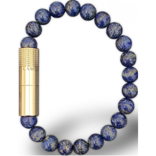 PUNCH BRACELET SOLO GOLD LAPIS LAZULUI (M)